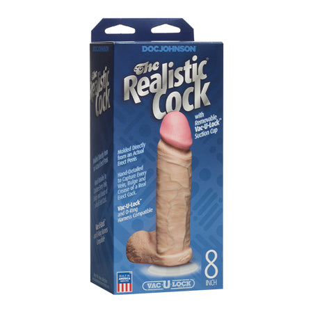 The Realistic Cock - 8 Inch White - Not Very Vanilla