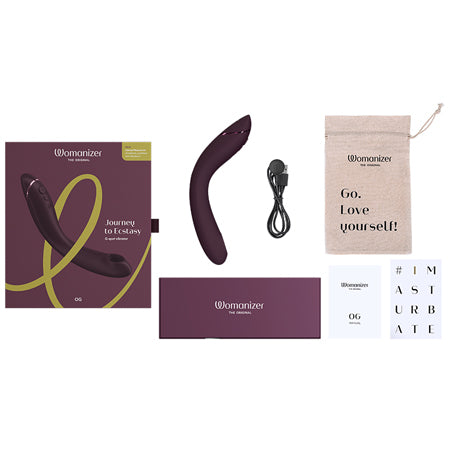 Womanizer OG Rechargeable G-Spot Pleasure Air Stimulator Aubergine - Not Very Vanilla