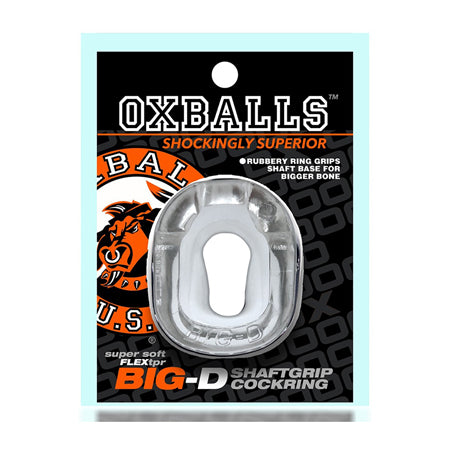 Oxballs Big-D Shaft Grip Cockring Clear - Not Very Vanilla