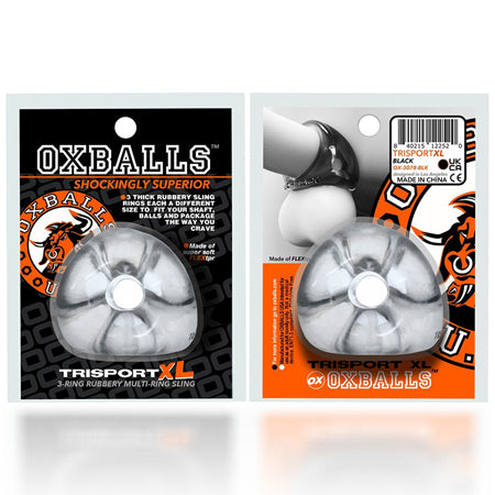 Oxballs Tri-Sport XL Thicker 3-Ring Sling Clear - Not Very Vanilla