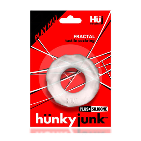 Hunkyjunk Fractal Tactile Cockring Clear Ice - Not Very Vanilla