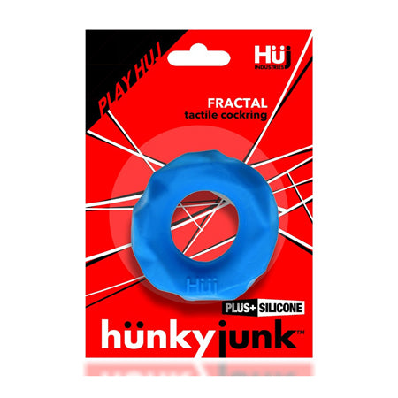 Hunkyjunk Fractal Tactile Cockring Teal Ice - Not Very Vanilla