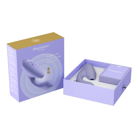 Womanizer Duo 2 Rechargeable Dual Stimulation Pleasure Air and G-Spot Vibrator Lilac - Not Very Vanilla