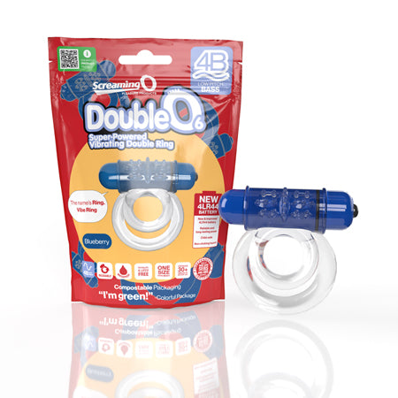 Screaming O 4B DoubleO 6 Vibrating Double Cockring Blueberry - Not Very Vanilla