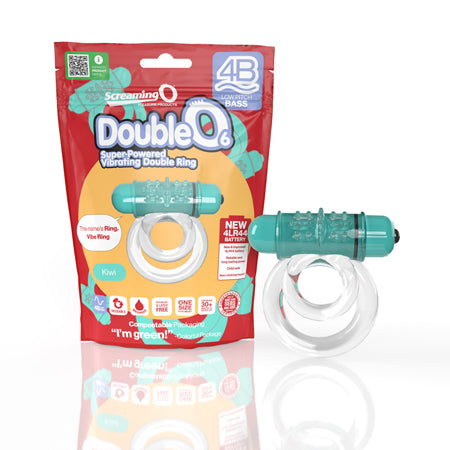 Screaming O 4B DoubleO 6 Vibrating Double Cockring Kiwi - Not Very Vanilla