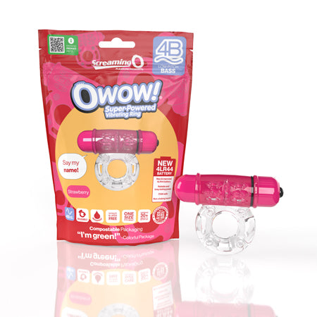 Screaming O 4B OWow Vibrating Cockring Strawberry - Not Very Vanilla