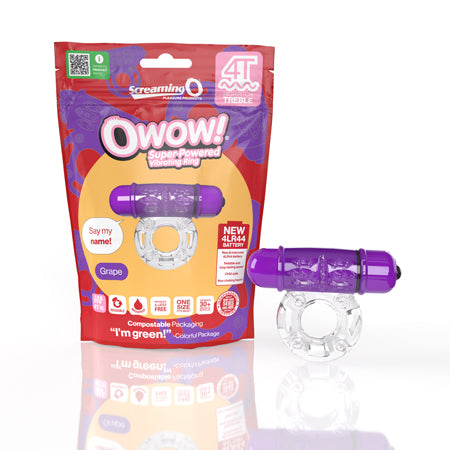 Screaming O 4T OWow Vibrating Cockring Grape - Not Very Vanilla