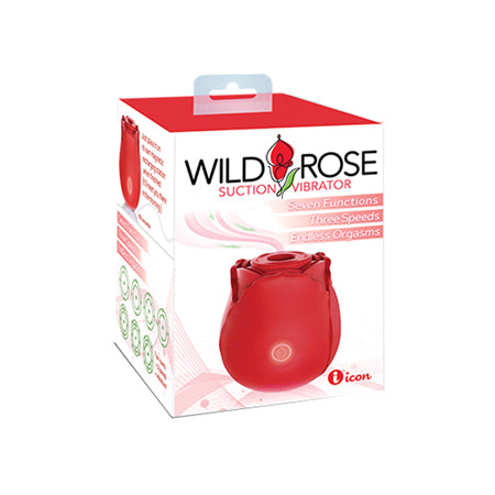 Wild Rose The Classic Suction Vibrator Red - Not Very Vanilla