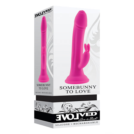 Evolved Somebunny to Love Rechargeable Realistic Rabbit with Suction Cup Silicone Pink - Not Very Vanilla