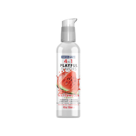 Swiss Navy 4 in 1 Playful Flavors Watermelon 4 oz. - Not Very Vanilla