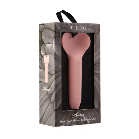 Je Joue Amour Rechargeable Silicone Heart-Shaped Fluttering Tip Bullet Vibrator Pale Rosette - Not Very Vanilla