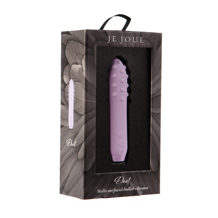 Je Joue Duet Rechargeable Silicone Multi-Surfaced Bullet Vibrator Lilac - Not Very Vanilla