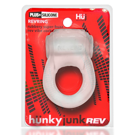 Hunkyjunk Revring Cockring with Bullet Vibrator Clear Ice - Not Very Vanilla