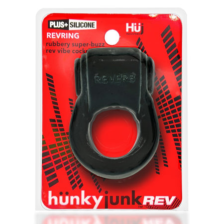 Hunkyjunk Revring Cockring with Bullet Vibrator Tar Ice - Not Very Vanilla