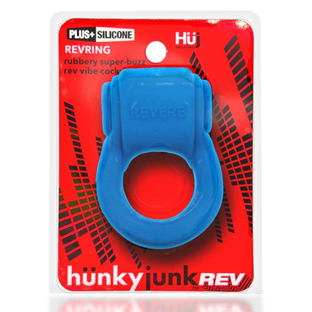 Hunkyjunk Revring Cockring with Bullet Vibrator Teal Ice - Not Very Vanilla