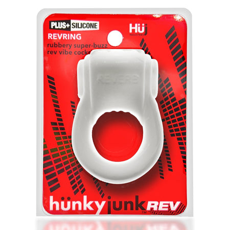 Hunkyjunk Revring Cockring with Bullet Vibrator White Ice - Not Very Vanilla