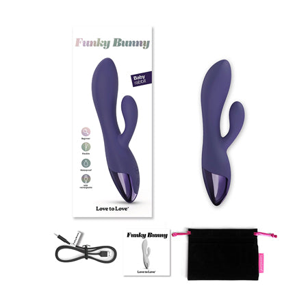 Love to Love Funky Bunny Baby Rabbit Vibrator Midnight Indigo - Not Very Vanilla