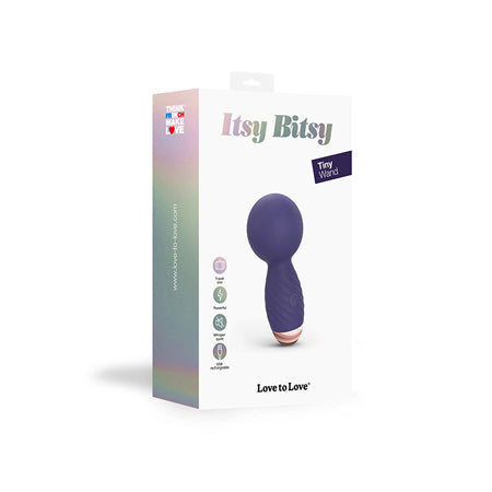 Love to Love Itsy Bitsy Rechargeable Silicone Mini Wand Vibrator Midnight Indigo - Not Very Vanilla