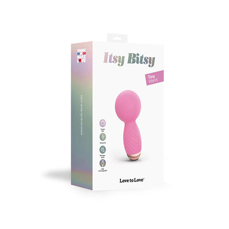 Love to Love Itsy Bitsy Rechargeable Silicone Mini Wand Vibrator Pink Passion - Not Very Vanilla