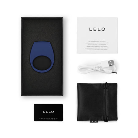 LELO TOR 3 Vibrating Cockring Base Blue - Not Very Vanilla