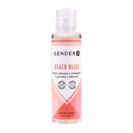 Gender X Beach Bliss Peach, Orange & Cranberry Flavored Water-Based Lubricant 4 oz. - Not Very Vanilla