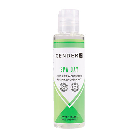 Gender X Spa Day Mint, Lime & Cucumber Flavored Water-Based Lubricant 4 oz. - Not Very Vanilla