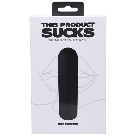 This Product Sucks Rechargeable Silicone Lipstick Sucking Clitoral Stimulator Black - Not Very Vanilla