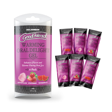 Goodhead Warming Oral Delight Gel Multi-Flavor 6-Pack 0.24 oz. - Not Very Vanilla