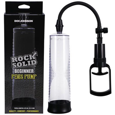 Rock Solid Beginner Penis Pump Black/Clear - Not Very Vanilla