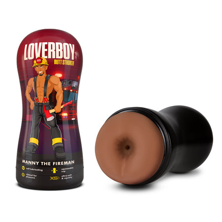 Loverboy Manny the Fireman Self-Lubricating Anal Stroker Tan - Not Very Vanilla