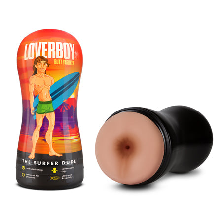 Loverboy The Surfer Dude Self-Lubricating Anal Stroker Beige - Not Very Vanilla