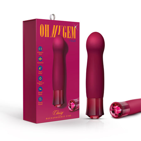 Blush Oh My Gem Classy Rechargeable Warming Silicone G-Spot Vibrator Garnet - Not Very Vanilla