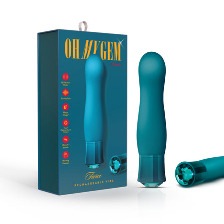 Blush Oh My Gem Fierce Rechargeable Warming Silicone G-Spot Vibrator Blue Topaz - Not Very Vanilla