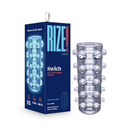 RIZE! Swich Glow in the Dark Self-Lubricating Stroker Clear - Not Very Vanilla