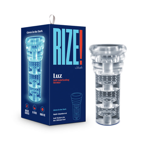 RIZE! Luz Glow in the Dark Self-Lubricating Stroker Clear - Not Very Vanilla