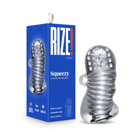 RIZE! Squeezy Ergonomic Stroker Clear - Not Very Vanilla