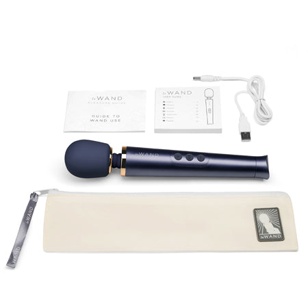 Le Wand Petite Rechargeable Vibrating Massager Navy - Not Very Vanilla