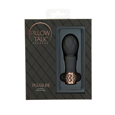 Pillow Talk Secrets Pleasure Rechargeable Clitoral Vibrator Wand Black - Not Very Vanilla