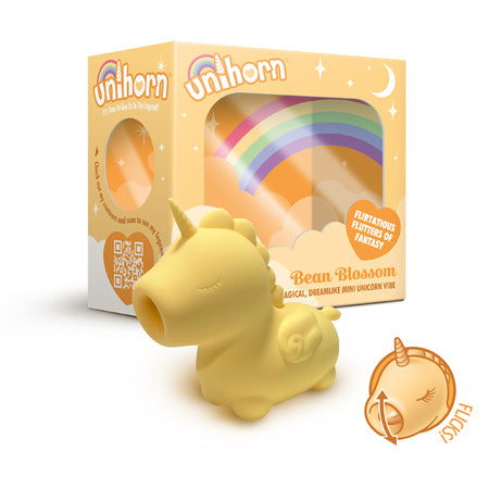 Unihorn Bean Blossom Flicking Vibrator Yellow - Not Very Vanilla