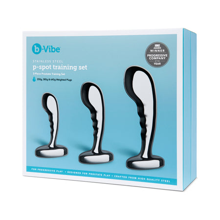 b-Vibe Stainless Steel P-Spot Training Set - Not Very Vanilla