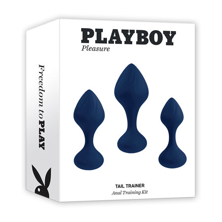 Playboy Tail Trainer 3-Piece Silicone Anal Training Kit Navy - Not Very Vanilla