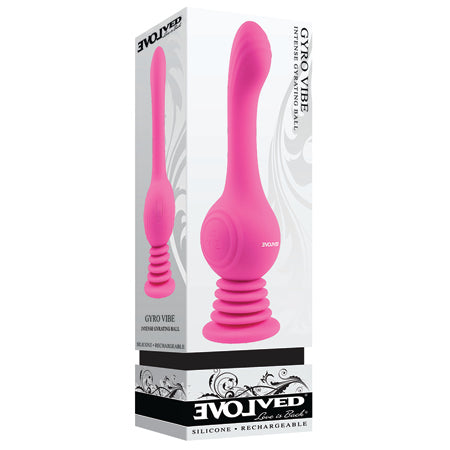 Evolved Gyro Vibe Rechargeable Gyrating Silicone Vibrator Pink - Not Very Vanilla