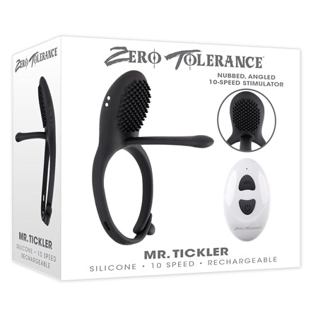 Zero Tolerance Mr. Tickler Rechargeable Remote Controlled C-ring Black - Not Very Vanilla