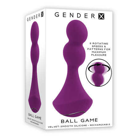 Gender X Ball Game Rechargeable Rotating Silicone Vibrator Purple - Not Very Vanilla