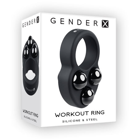 Gender X Workout Ring Weighted Silicone Training Cockring Black - Not Very Vanilla