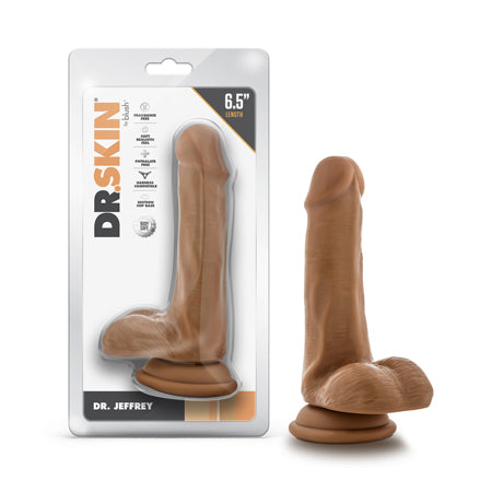 Dr. Skin Dr. Jeffrey 6.5 in. Dildo with Balls Tan - Not Very Vanilla