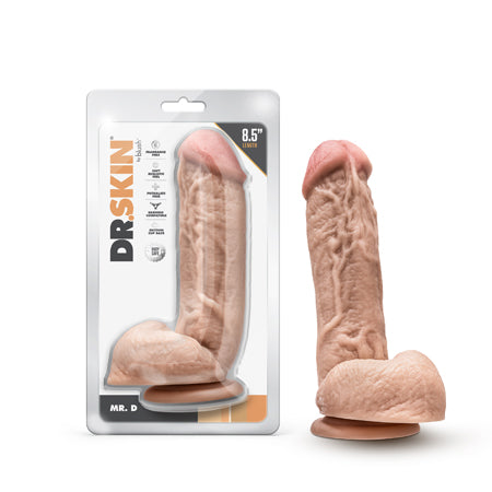 Dr. Skin Mr. D 8.5 in. Dildo with Balls Beige - Not Very Vanilla