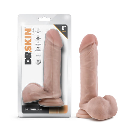 Dr. Skin Dr. William 8 in. Dildo with Balls Beige - Not Very Vanilla