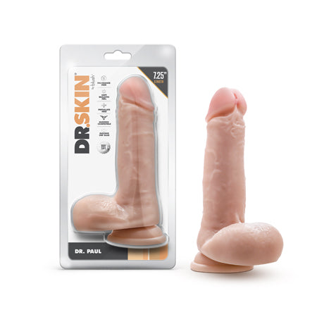 Dr. Skin Dr. Paul 7.25 in. Dildo with Balls Beige - Not Very Vanilla