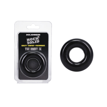 Rock Solid The Donut 3X Cock Ring Black - Not Very Vanilla